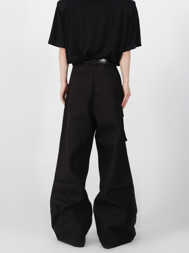 large pocket design loose trousers  US2009