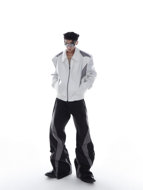 split zipper waist charging pants  US2007