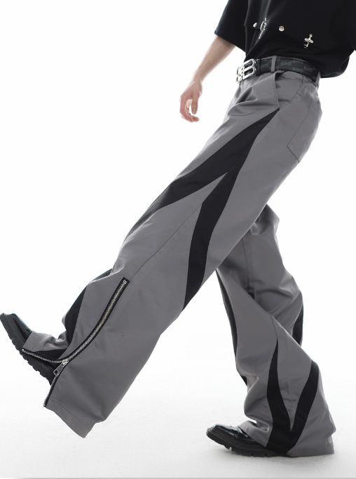 split zipper waist charging pants  US2007