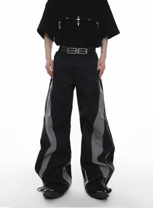 split zipper waist charging pants  US2007