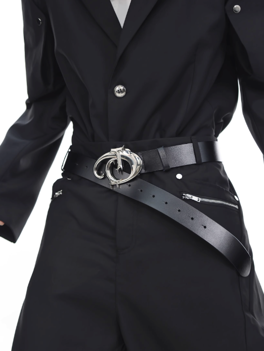 niche pioneer irregular metal logo belt  US2034