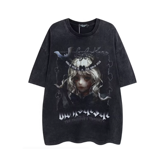 dark series two-dimensional girl short-sleeved T-shirt US2042