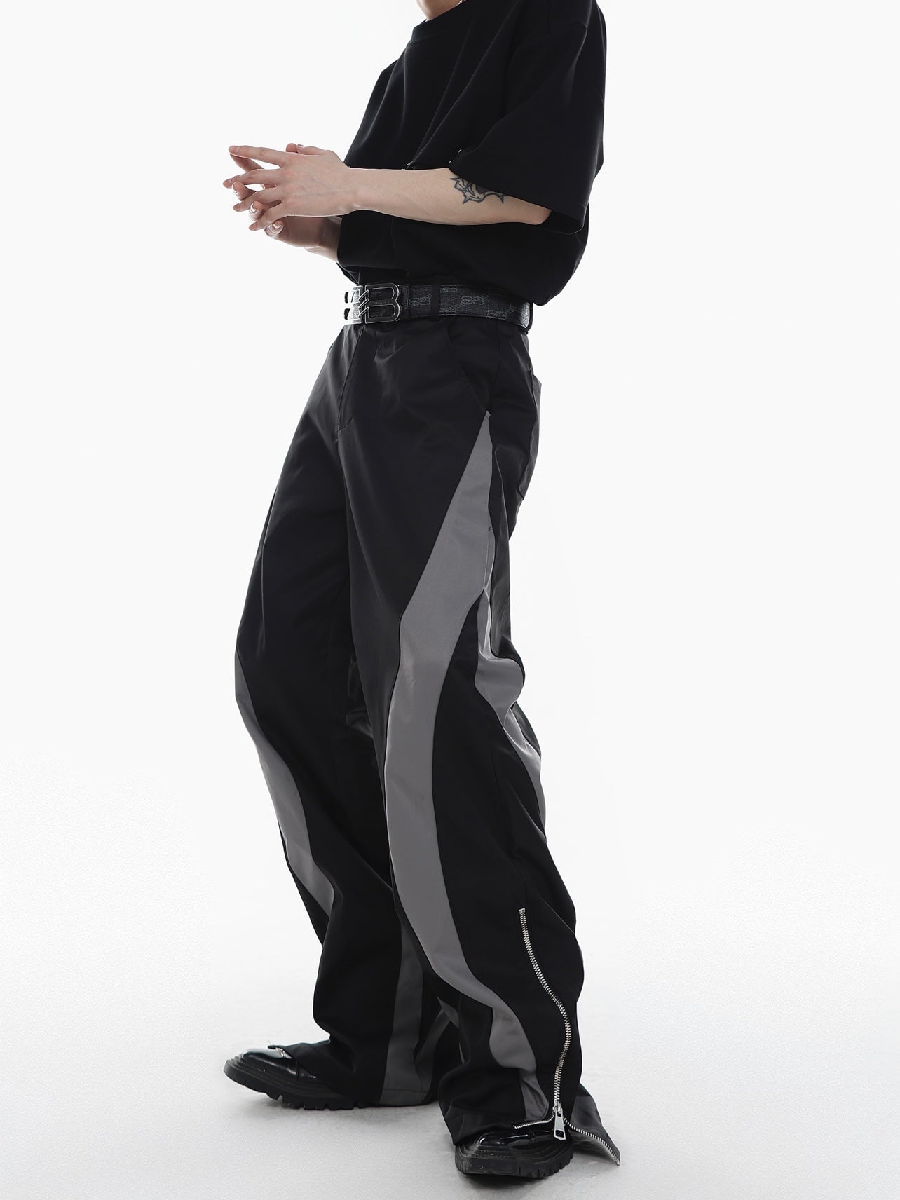 split zipper waist charging pants  US2007