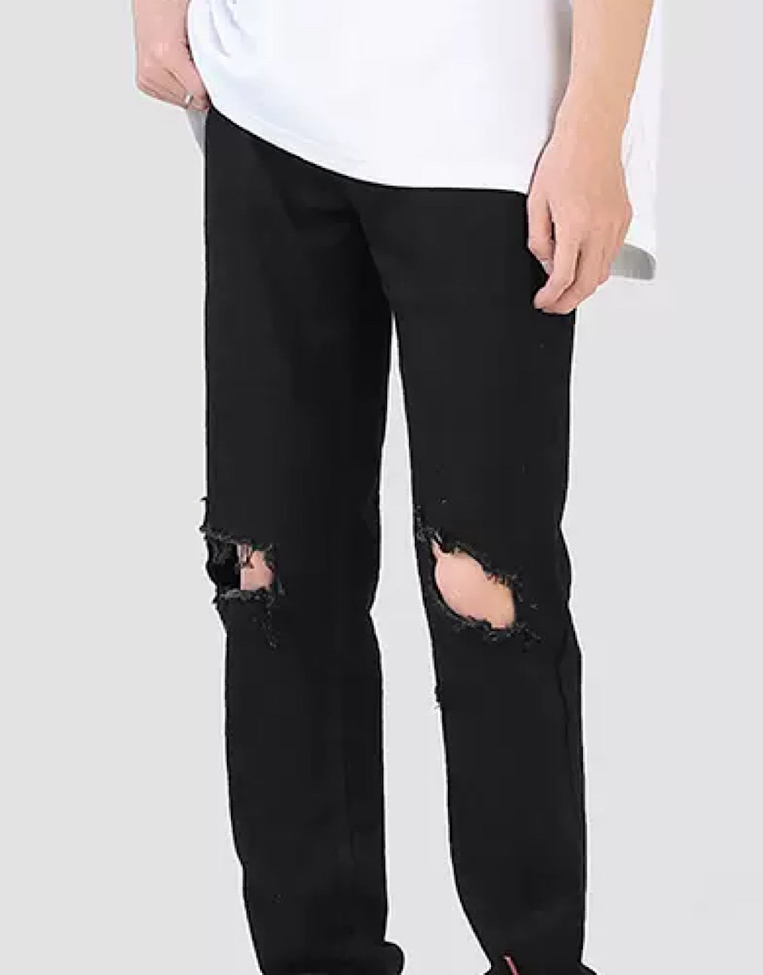 knee damage skinny pants  US1337