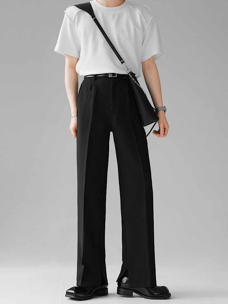 long-tailed straight line pants  US1132