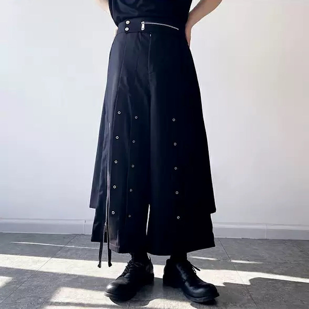 straight high waist wide pants  US1600