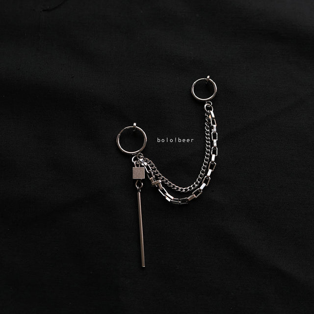 silver chain earrings  US1549