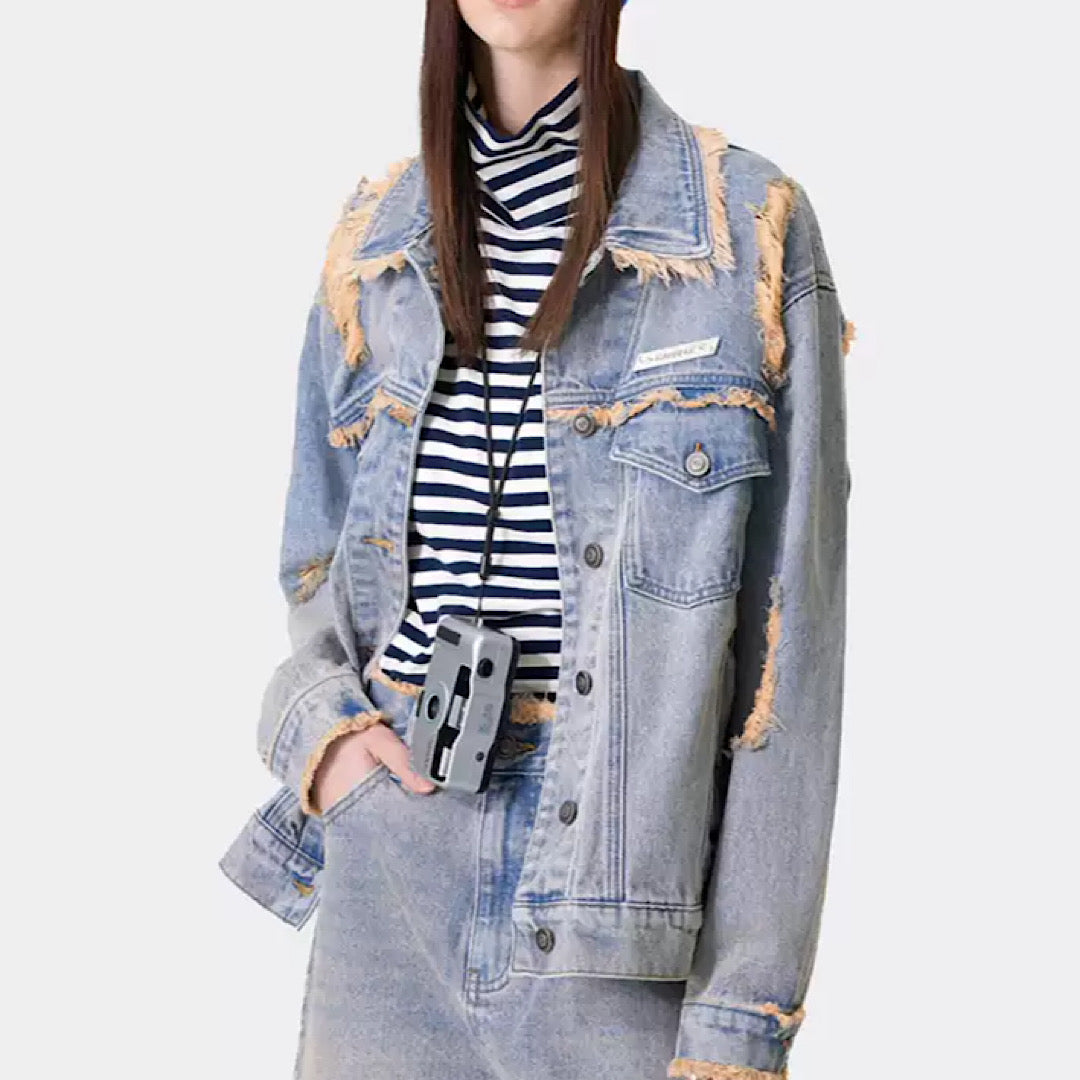 furleak denim jacket  US1930