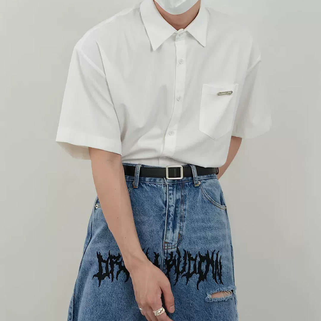 basic silhouette shirt  US1992