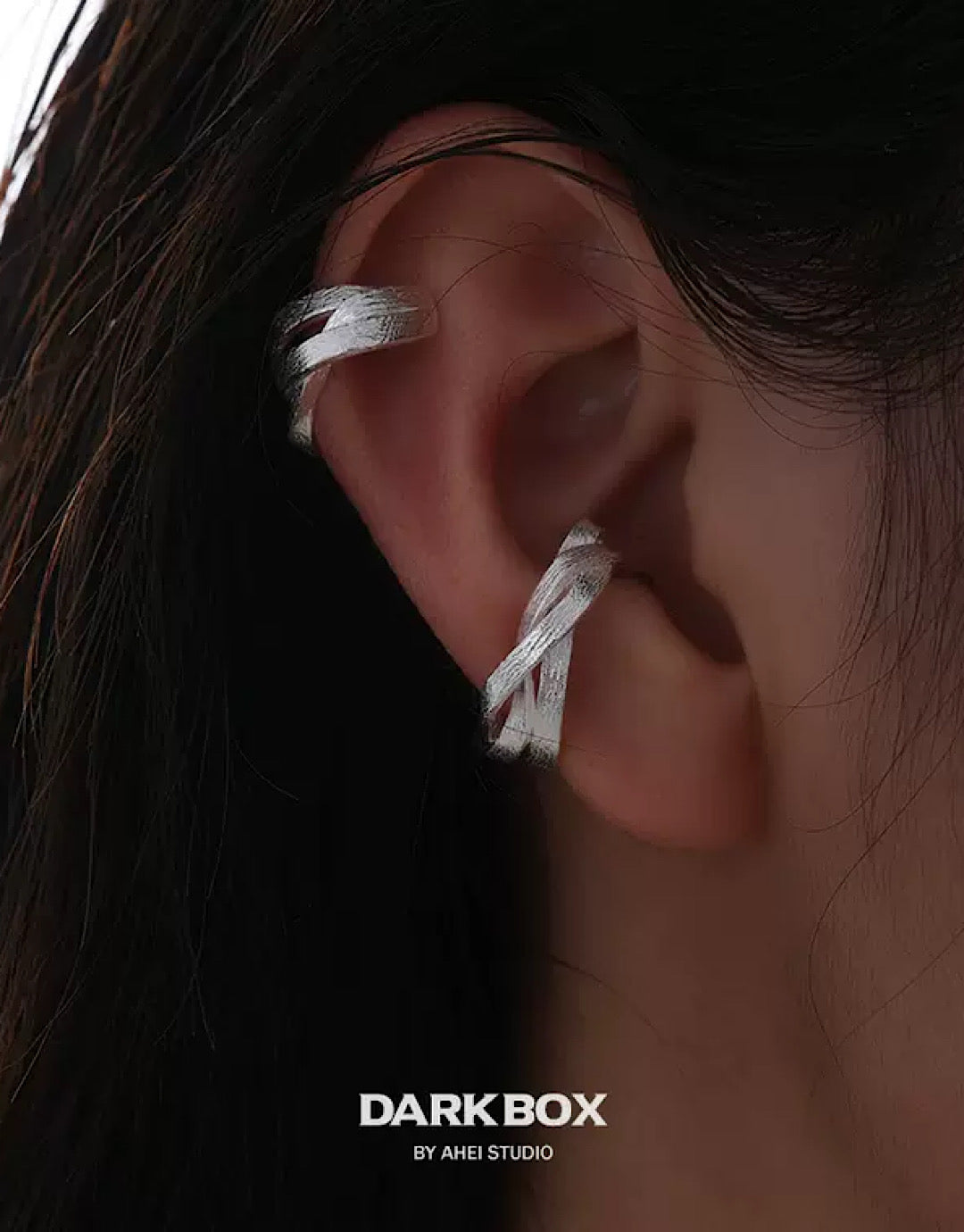 double silver earcuff  US1866