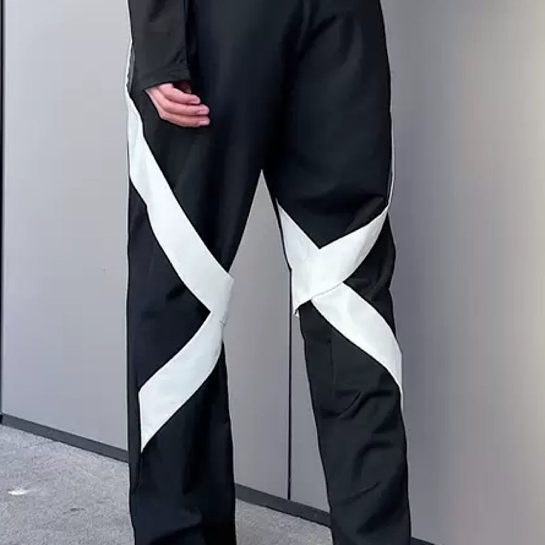 monochrome line pants  US1411