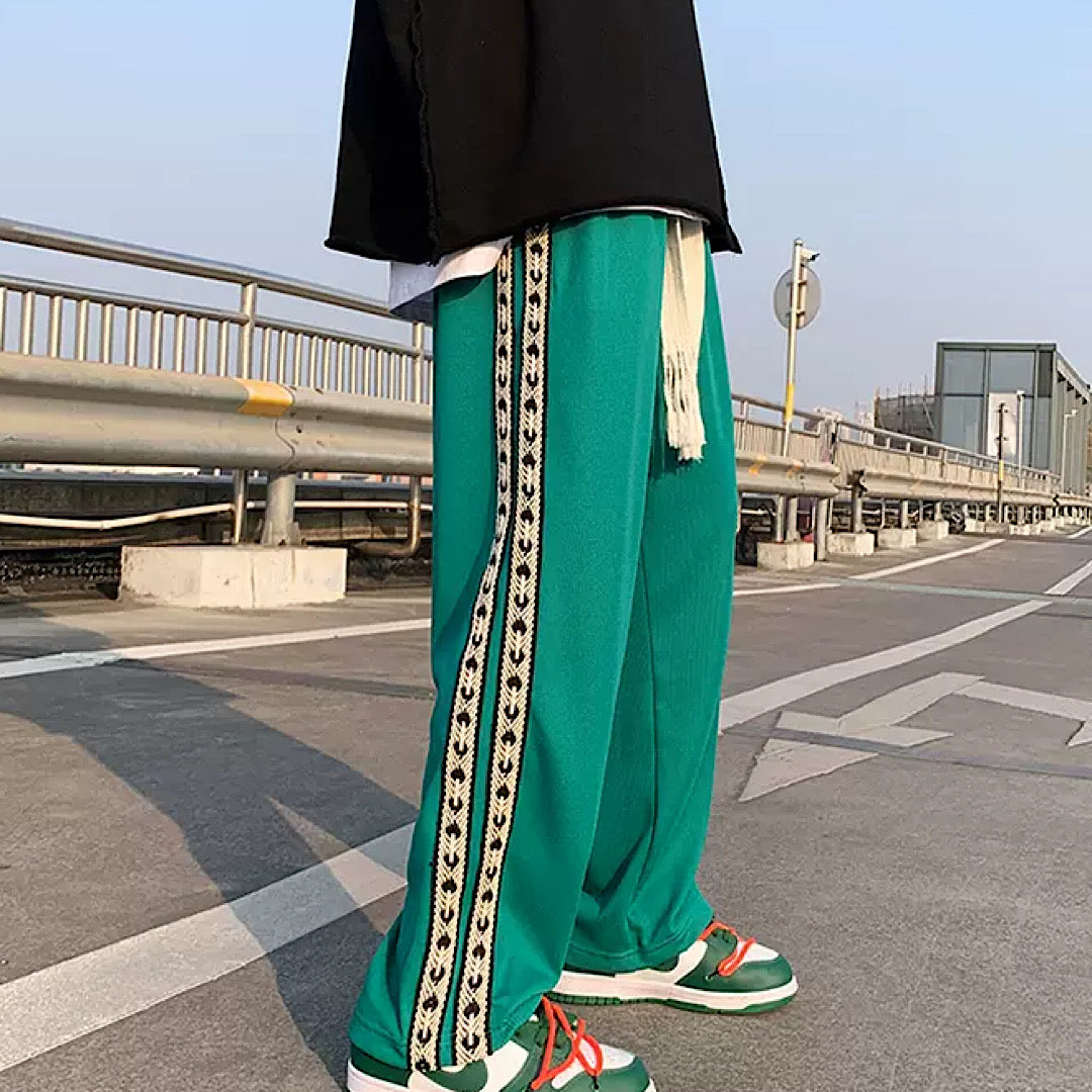 white double line pants  US1598