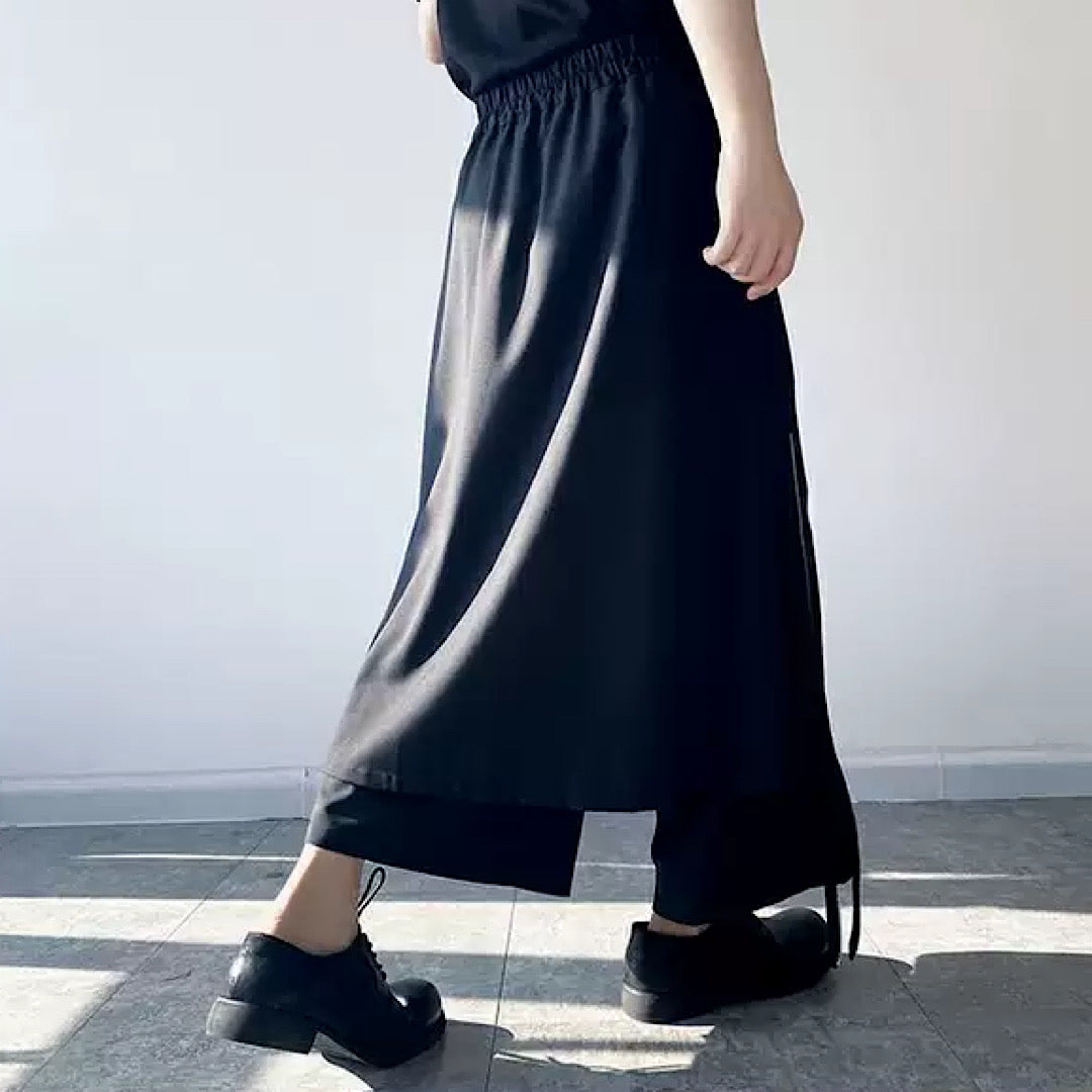 straight high waist wide pants  US1600