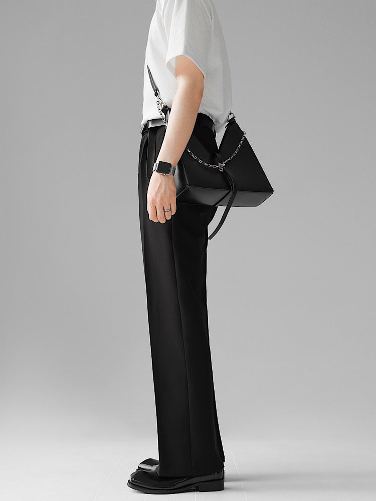 long-tailed straight line pants  US1132