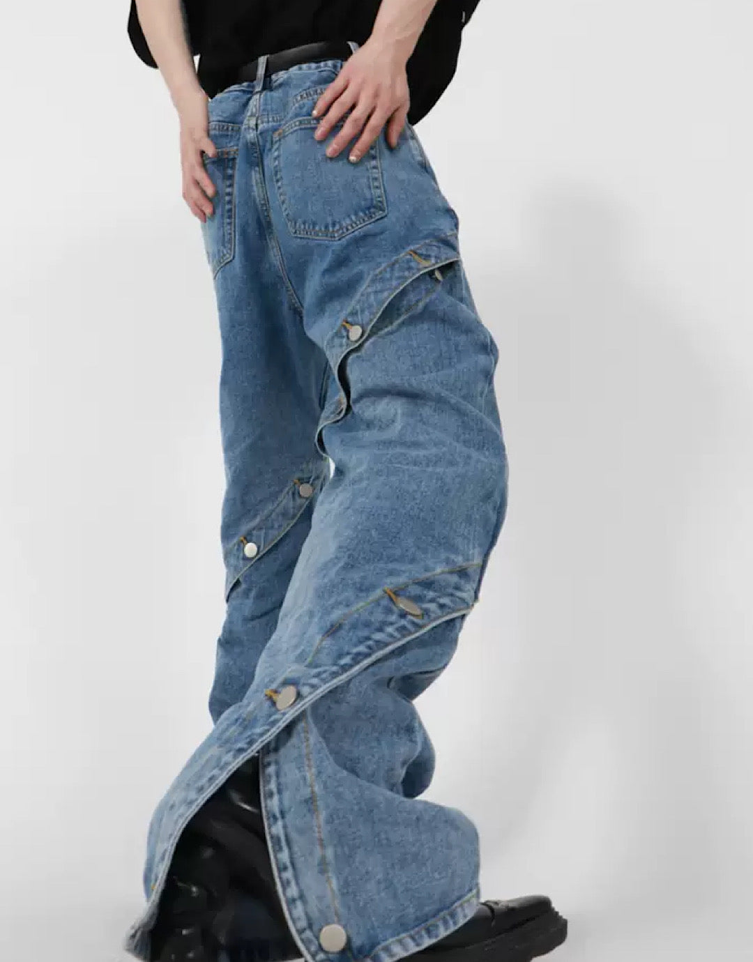 handmade denim pants  US1837