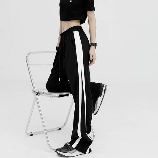 White double line pants  US1677