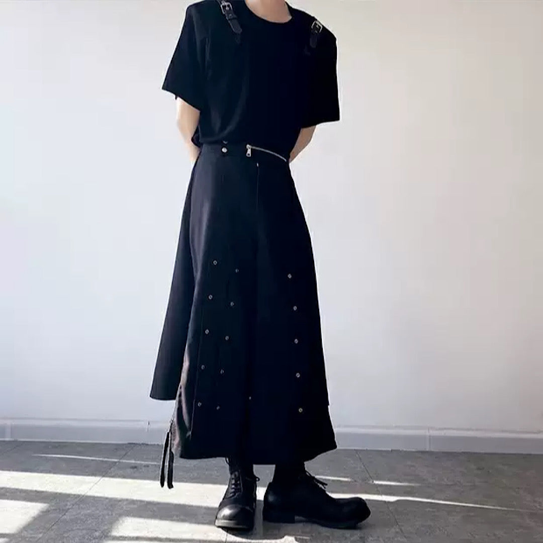 straight high waist wide pants  US1600