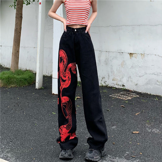 red python design pants  US1489