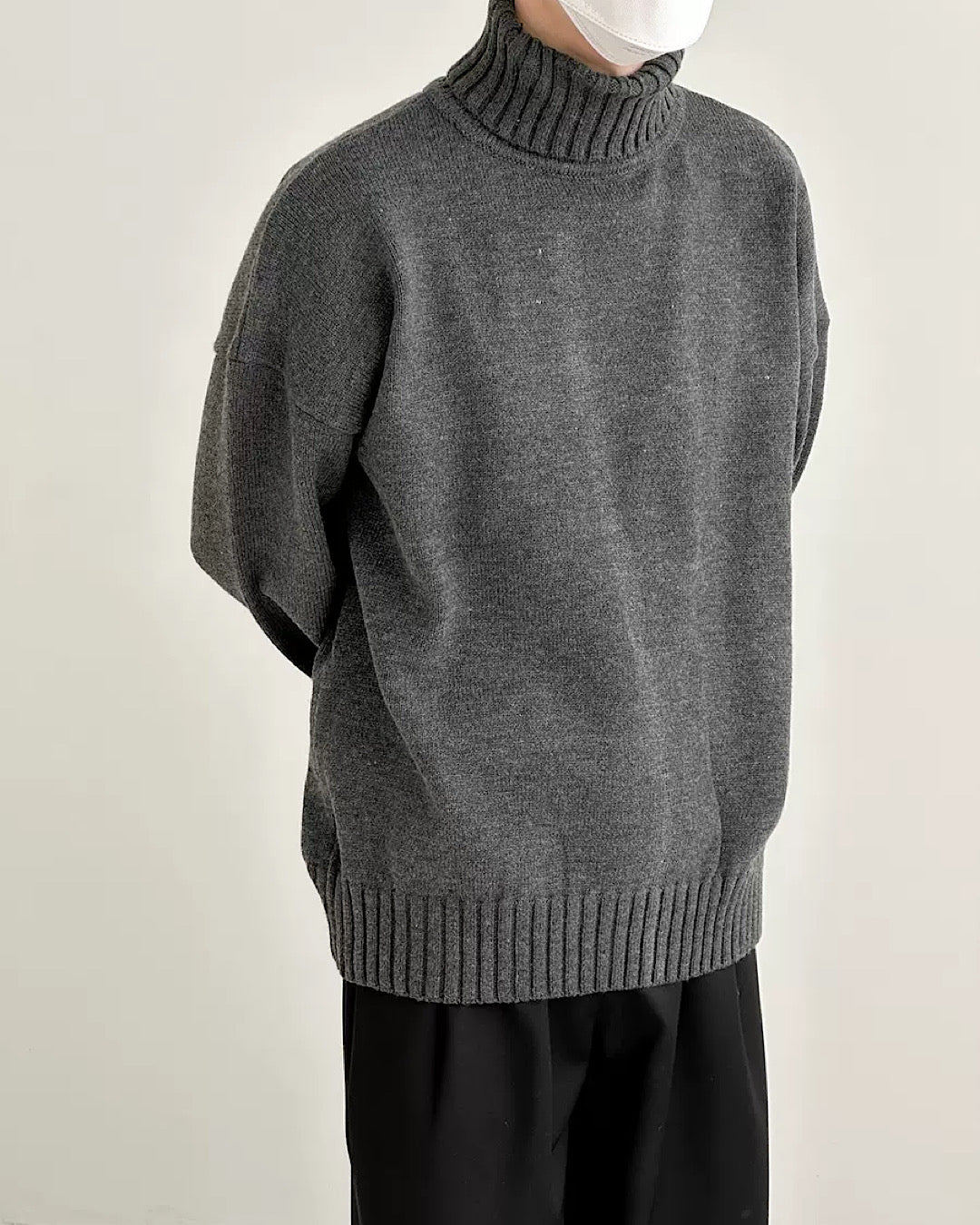 simple high neck sweater  US1730