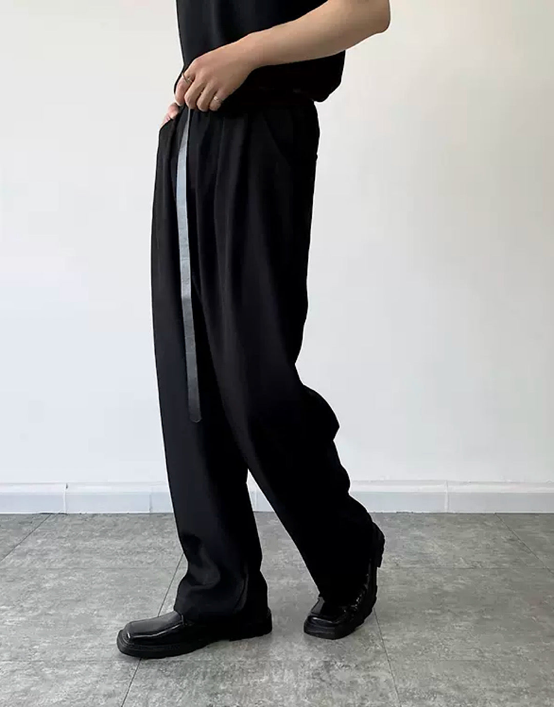 rope silhouette pants  US1964