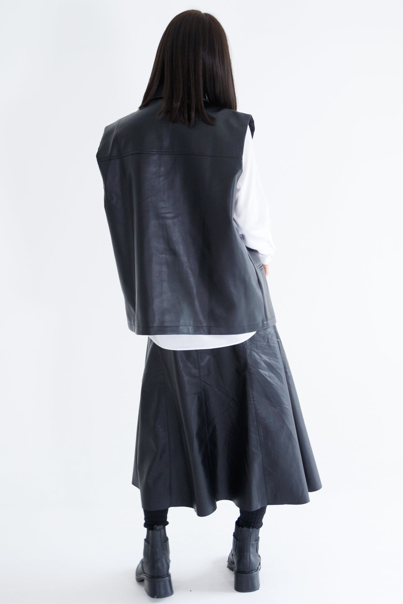 leather skirt  US1264