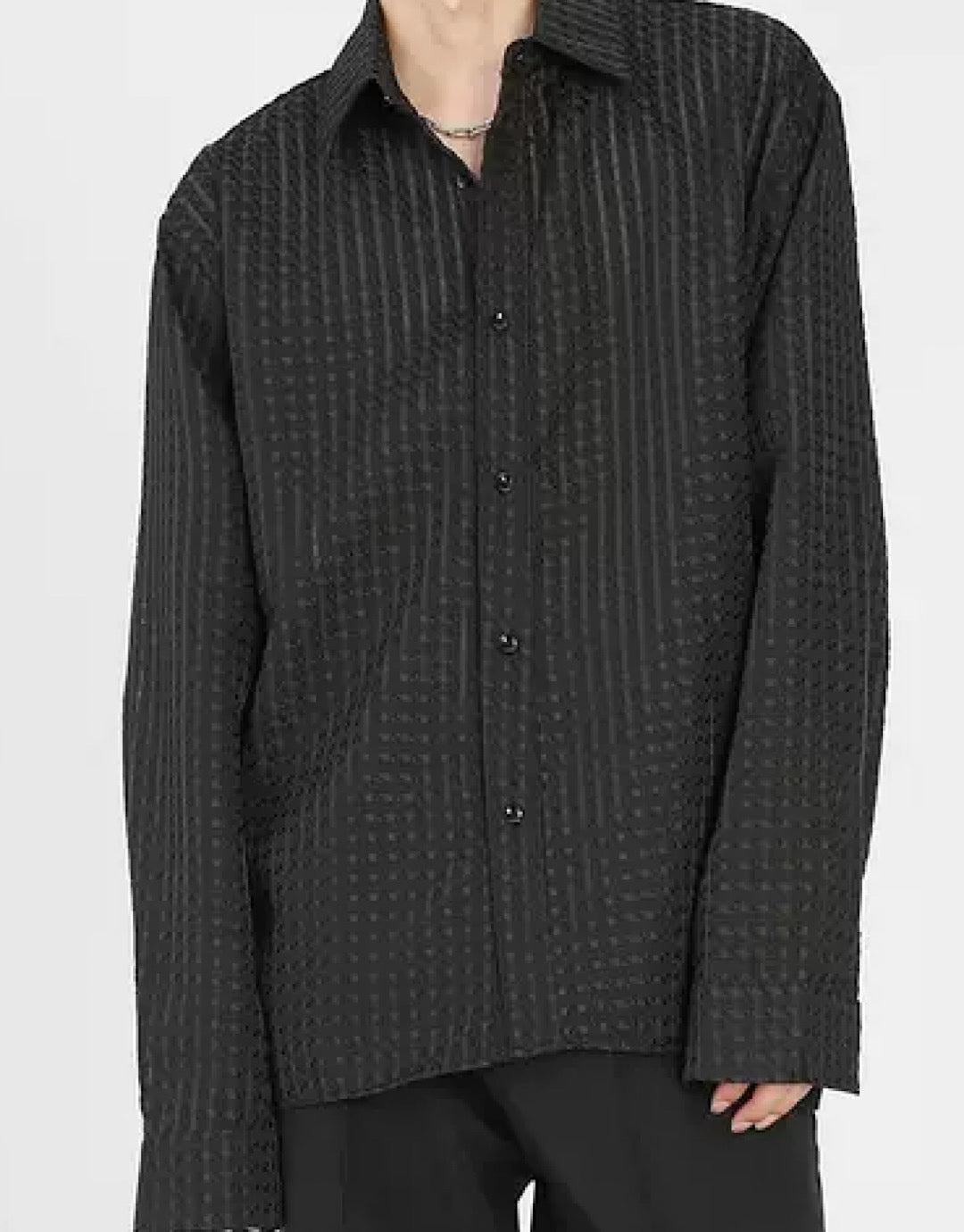 striped sheer shirt  US1798