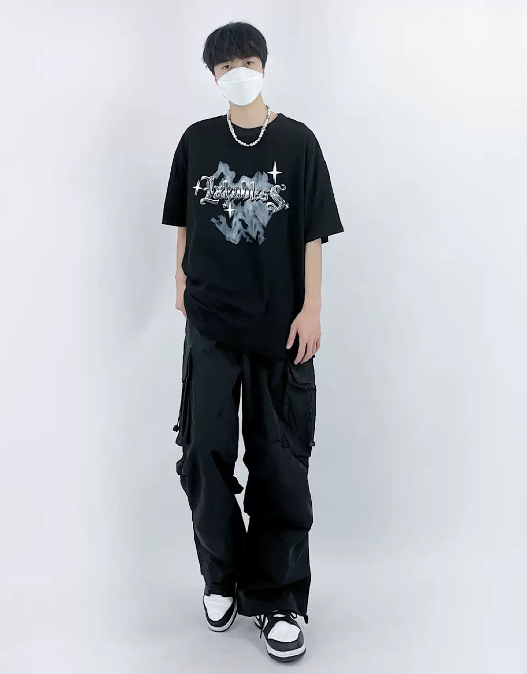 loose silhouette cargo pants  US1375