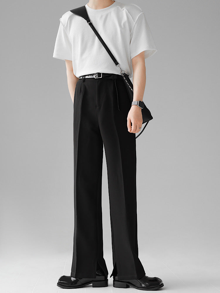 long-tailed straight line pants  US1132