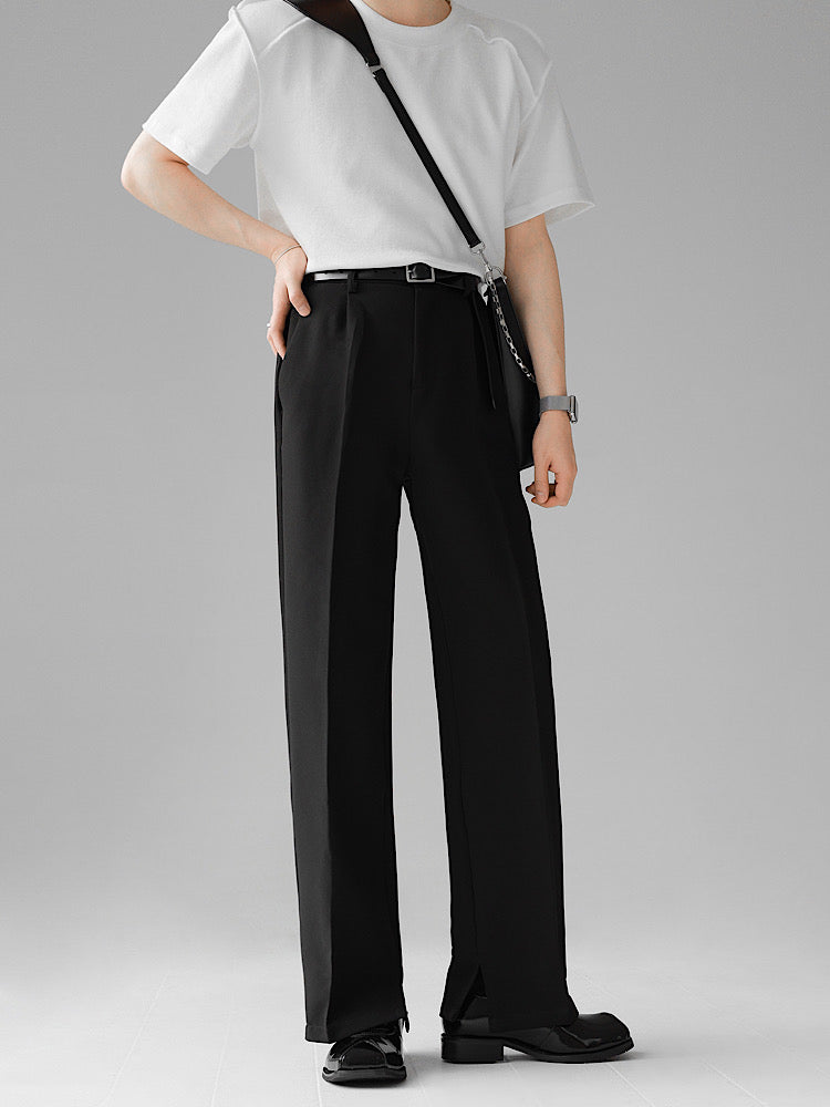 long-tailed straight line pants  US1132