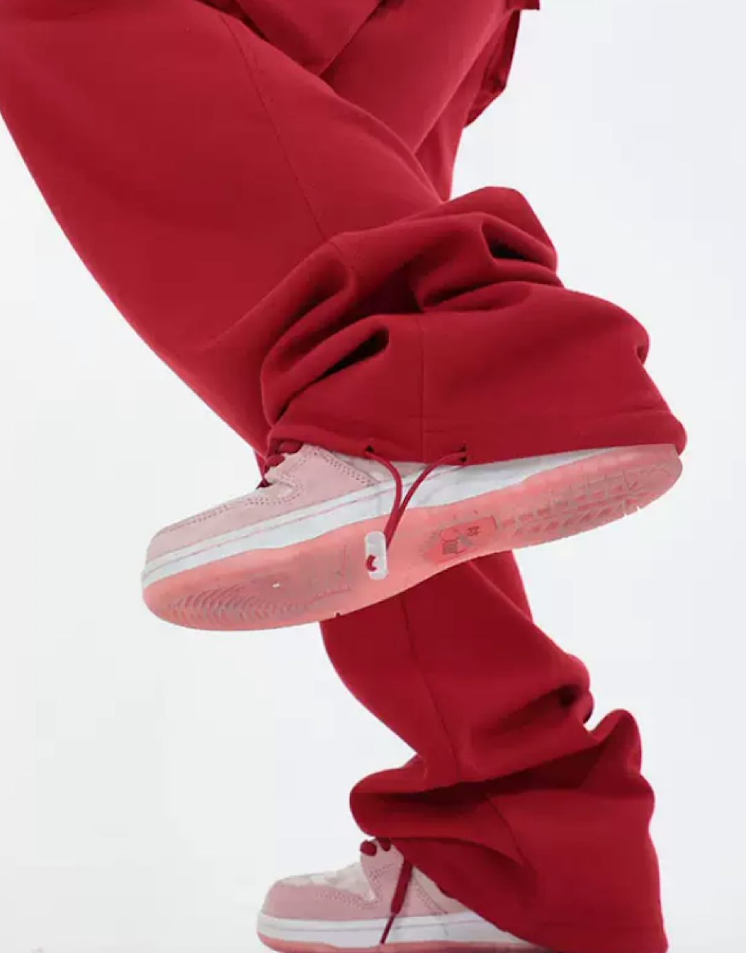 red sweat cargo pants  US1490