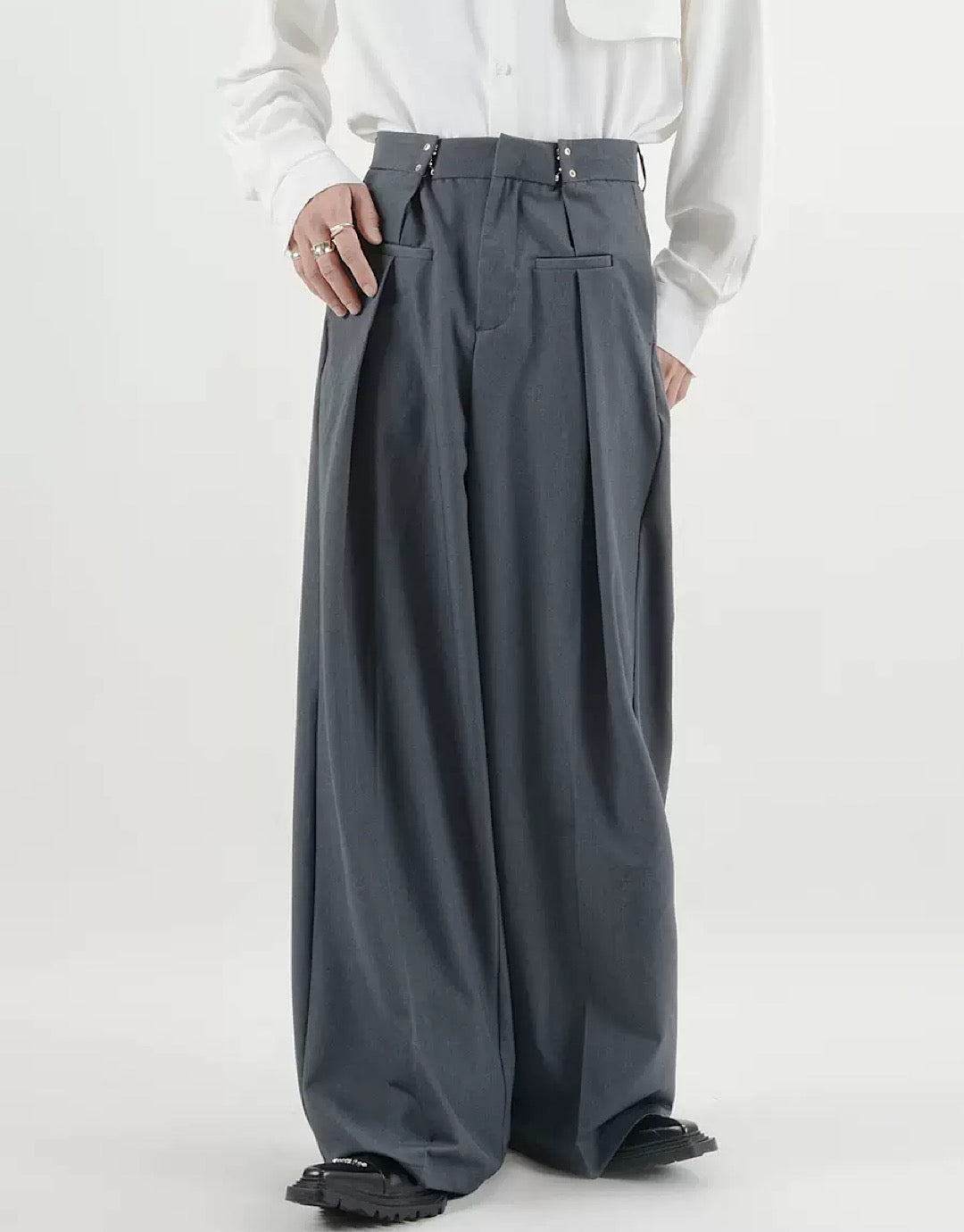 belt high waist pants  US1993