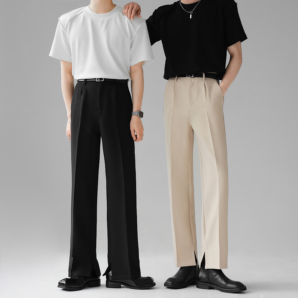 long-tailed straight line pants  US1132