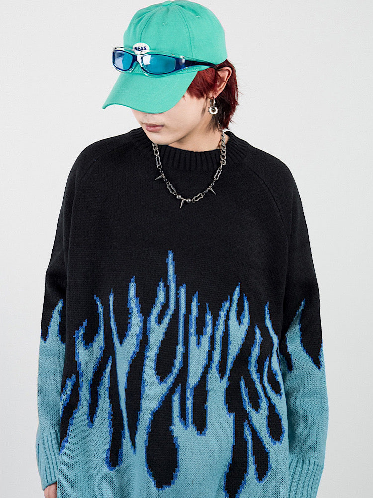 fire flame knit  US1209