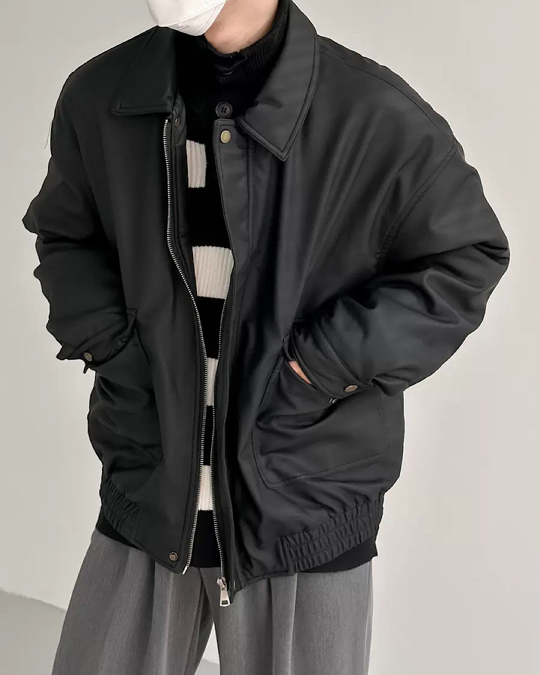 glossy material jacket  US1728