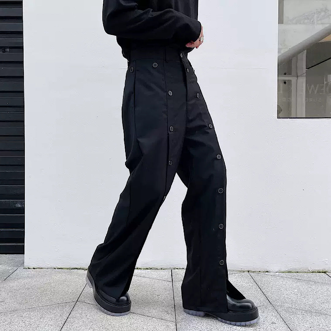 dark straight wide pants  US1012