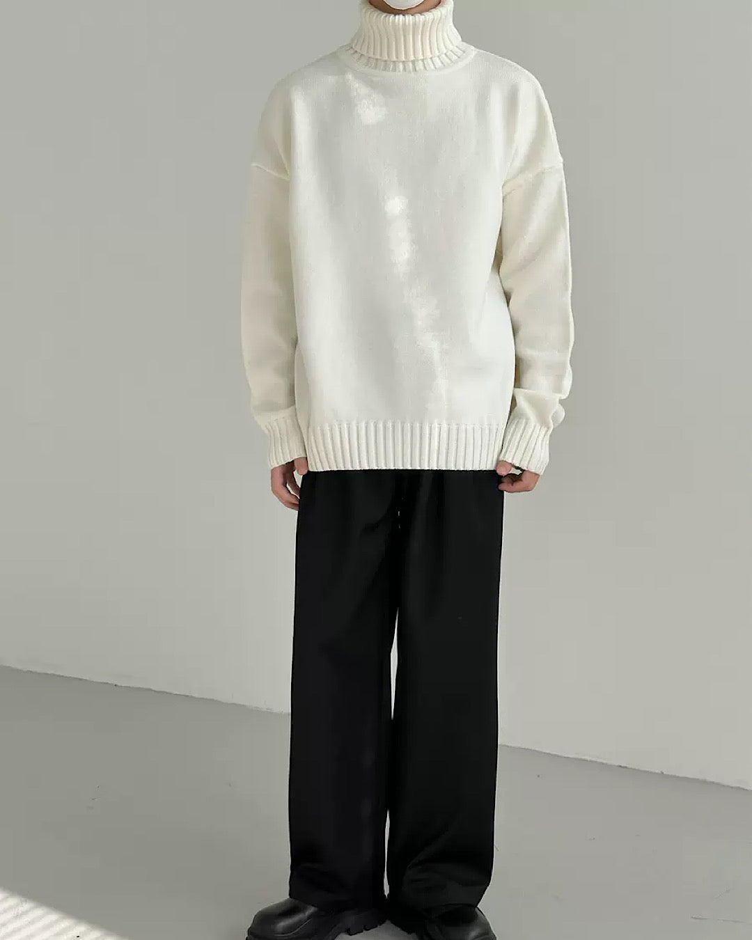 simple high neck sweater  US1730