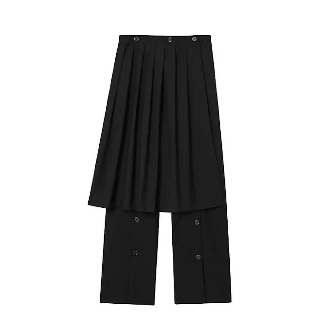 dark straight wide pants  US1012