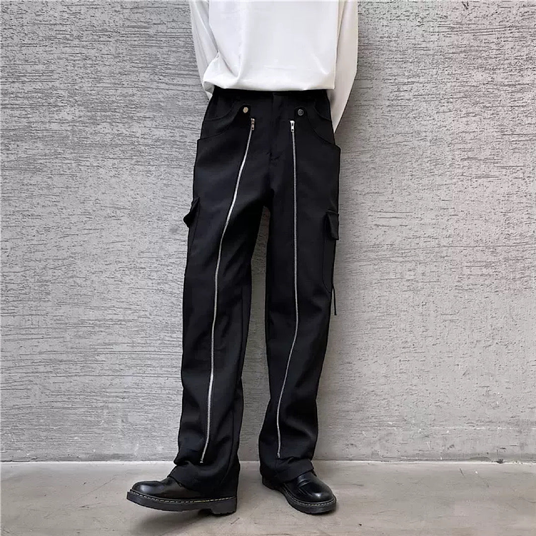 line zipper cargo pants  US1499