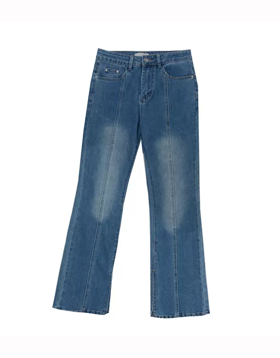 line slit flared denim  US1999