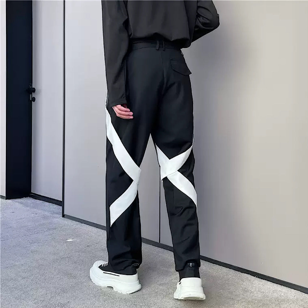 monochrome line pants  US1411