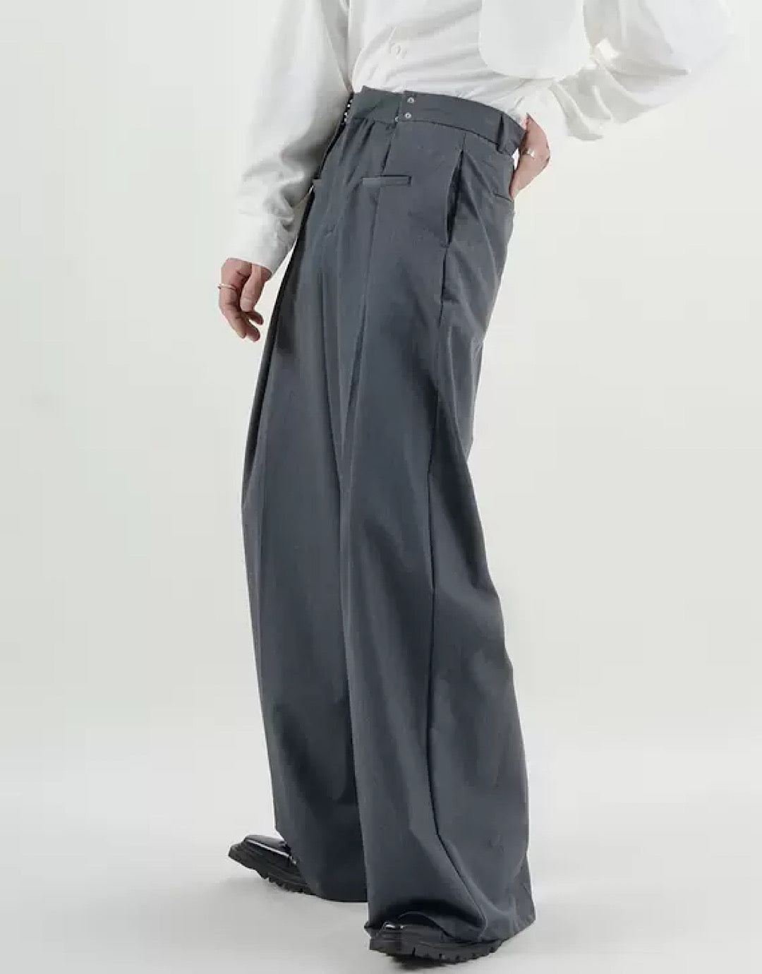 belt high waist pants  US1993