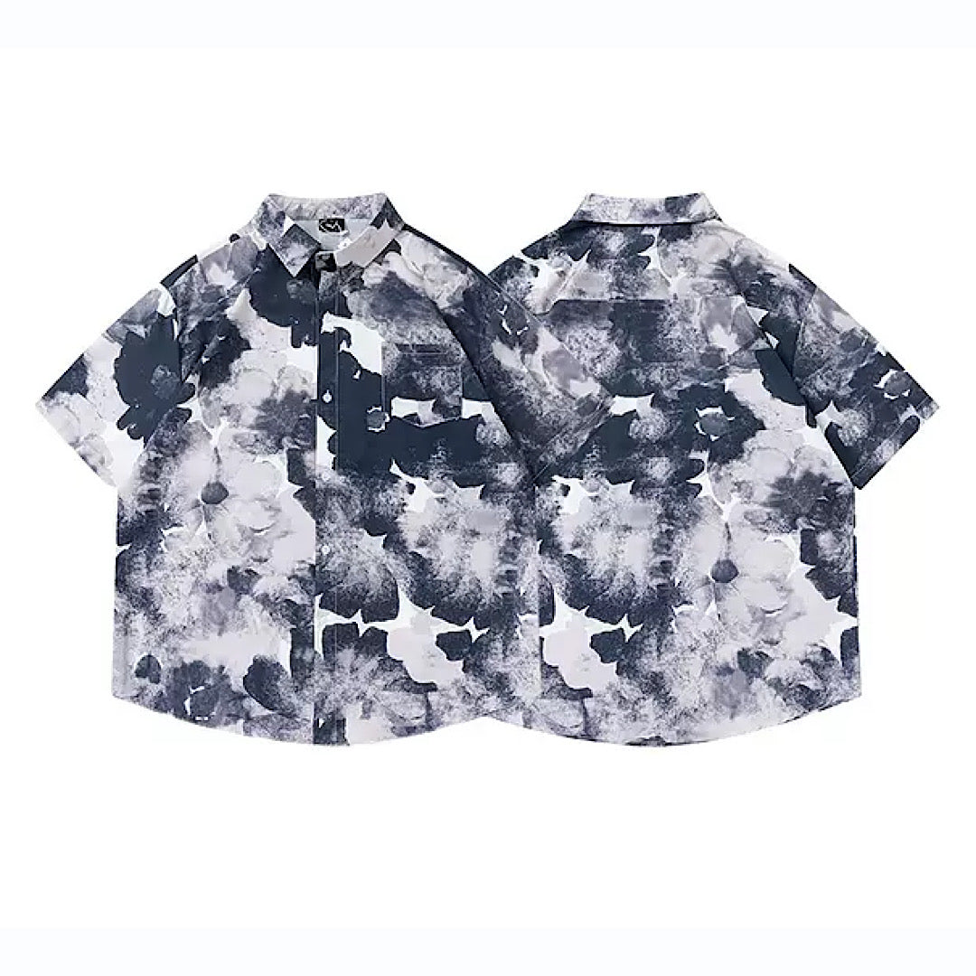 retro floral shirt  US1191