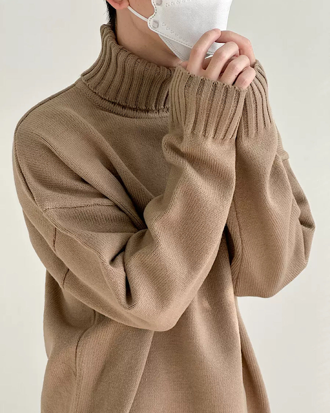 simple high neck sweater  US1730