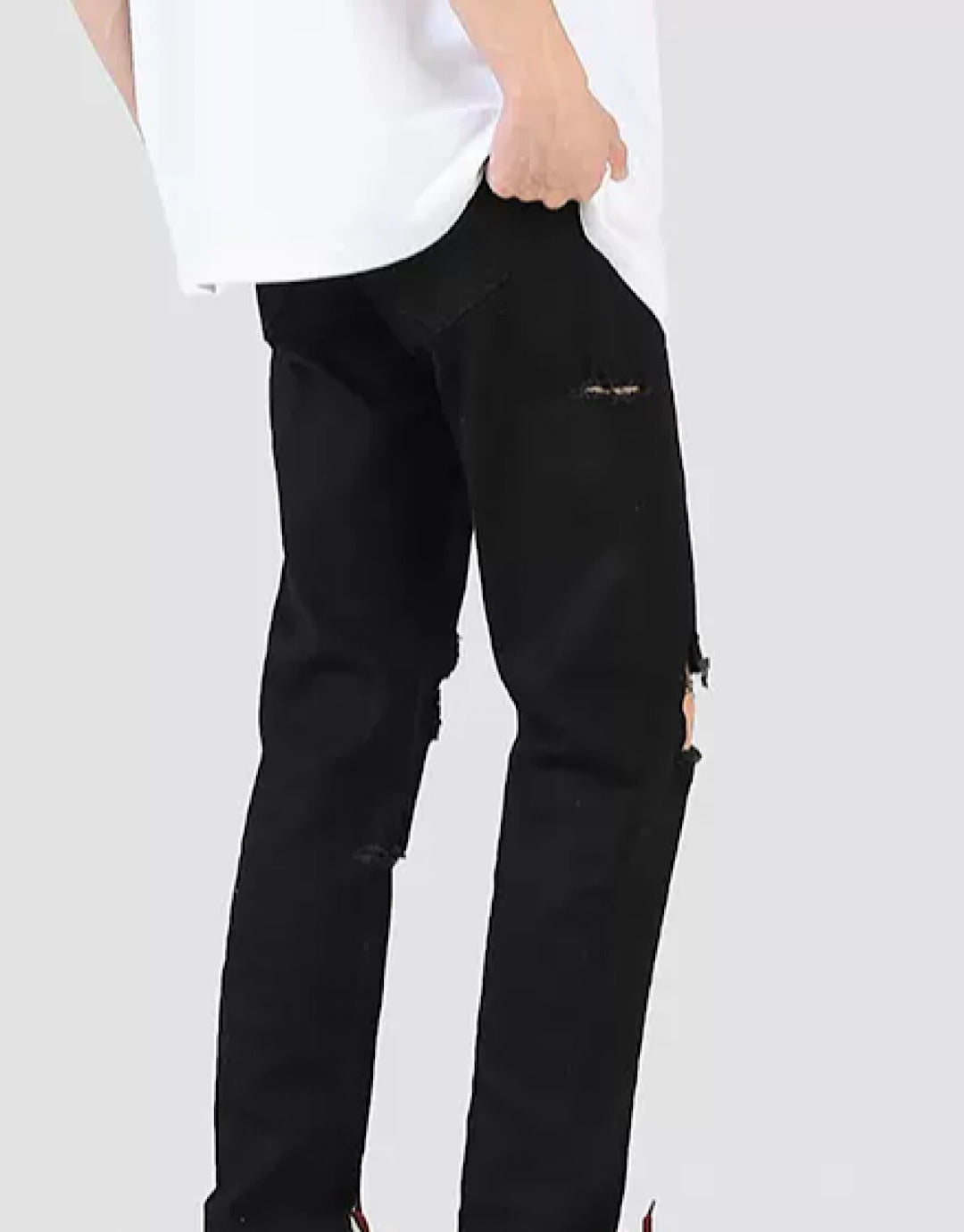 knee damage skinny pants  US1337