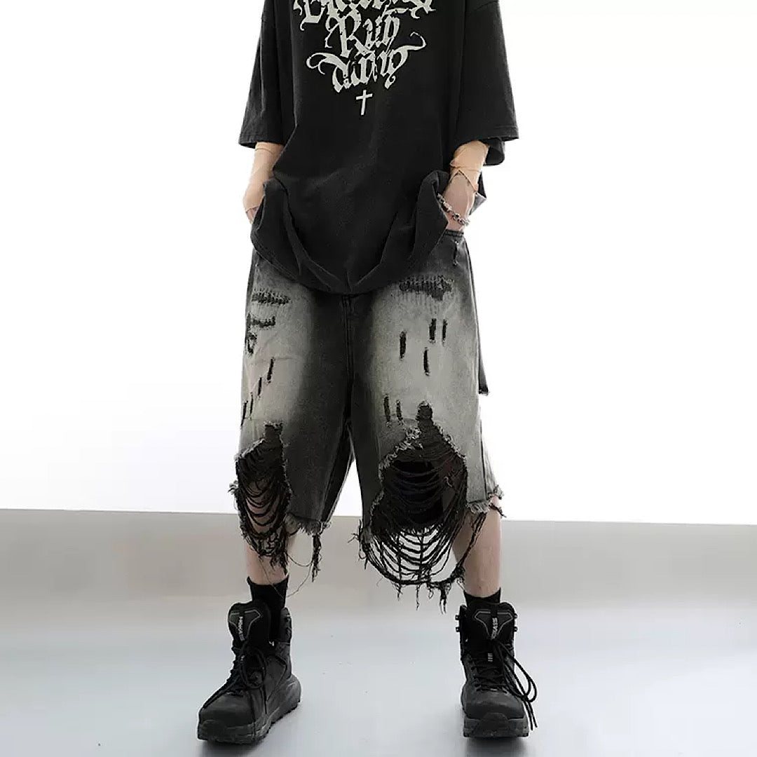 high damage half pants  US1321