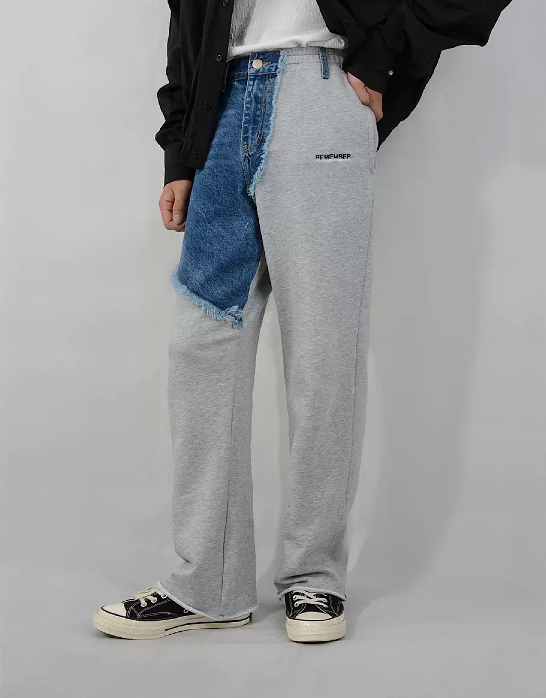 denim attachment pants  US1996