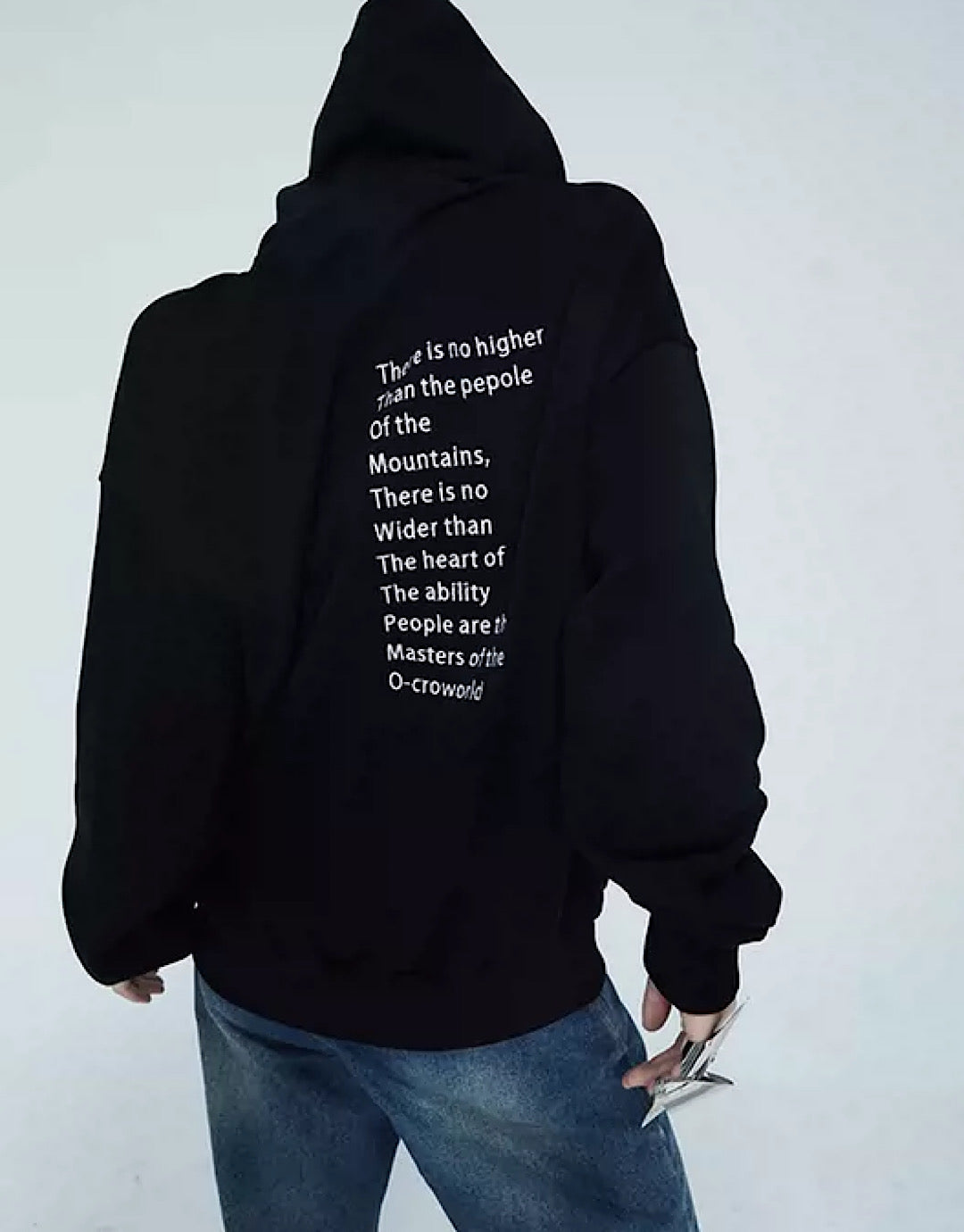 design black hoodie  US1704