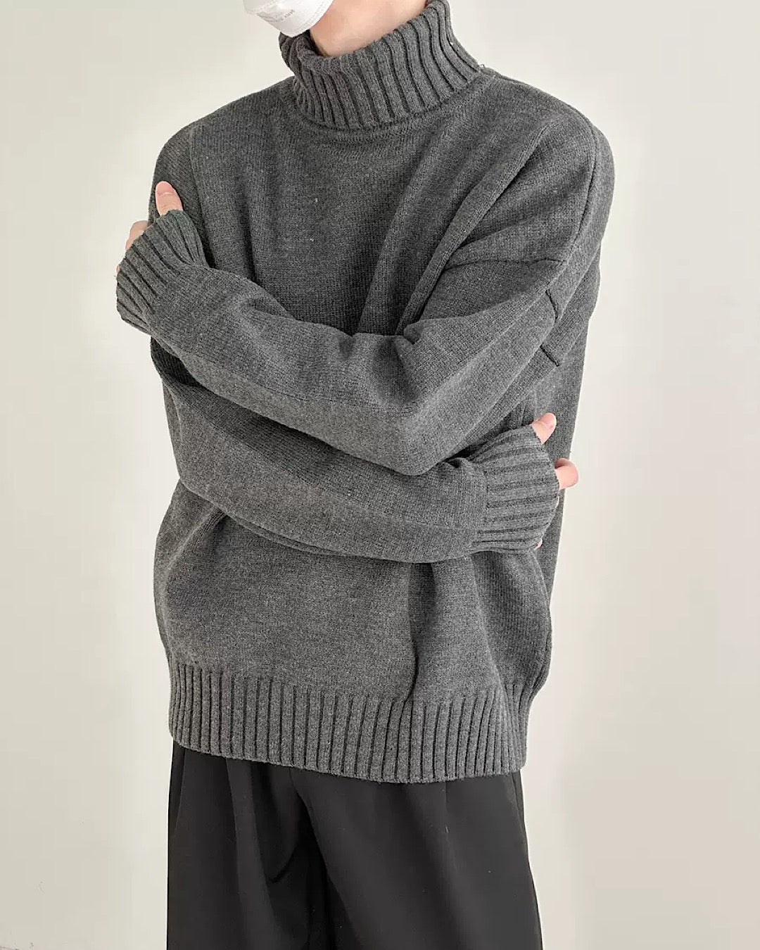 simple high neck sweater  US1730