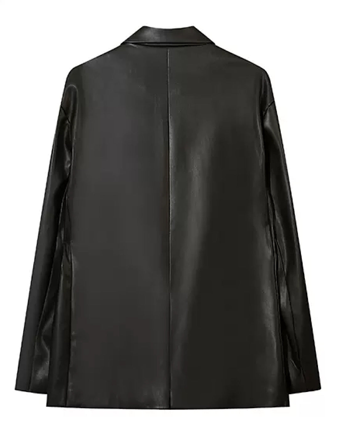 artificial leather dark jacket  US1086