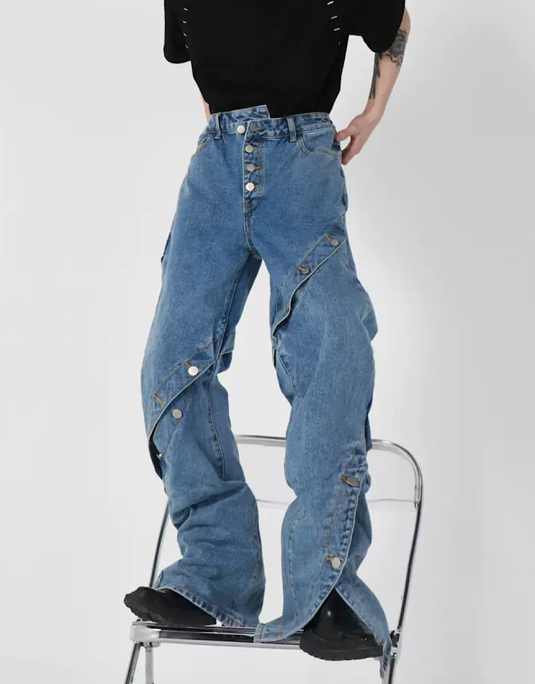 handmade denim pants  US1837